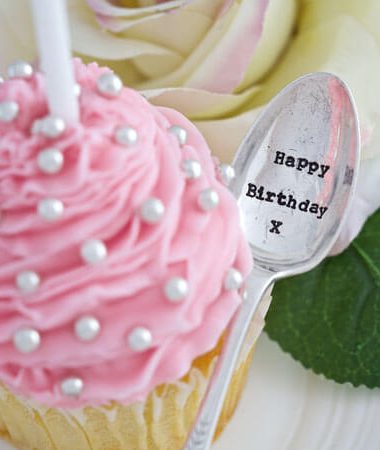Read more about Happy Birthday vintage hand stamped silver plated teaspoon